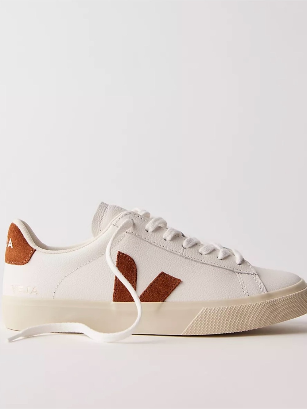 Veja Campo sneakers in white and cognac leather US 8 EU:39 - Picture 2 of 5